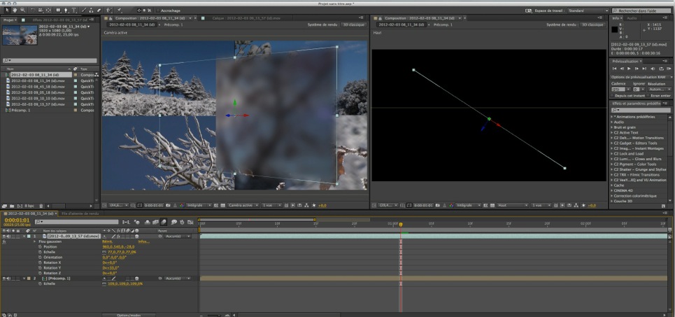 After Effects : les options de la fenêtre montage