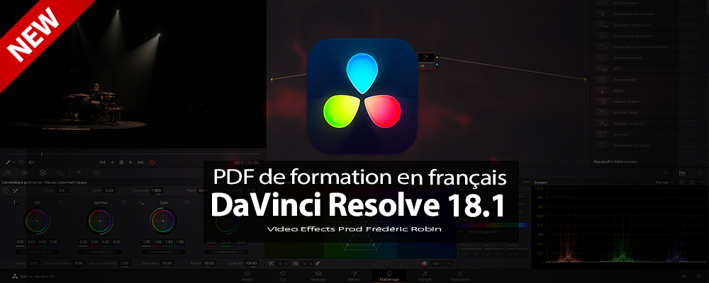 DaVinci Resolve 18 : PDF de formation en français