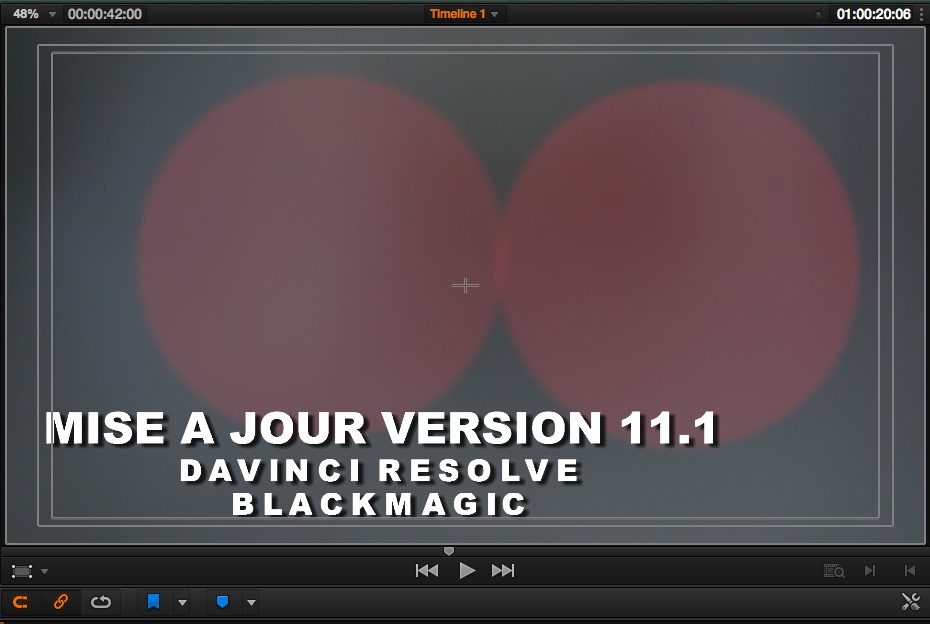 DaVinci Resolve : mise à jour du logiciel en 11.1