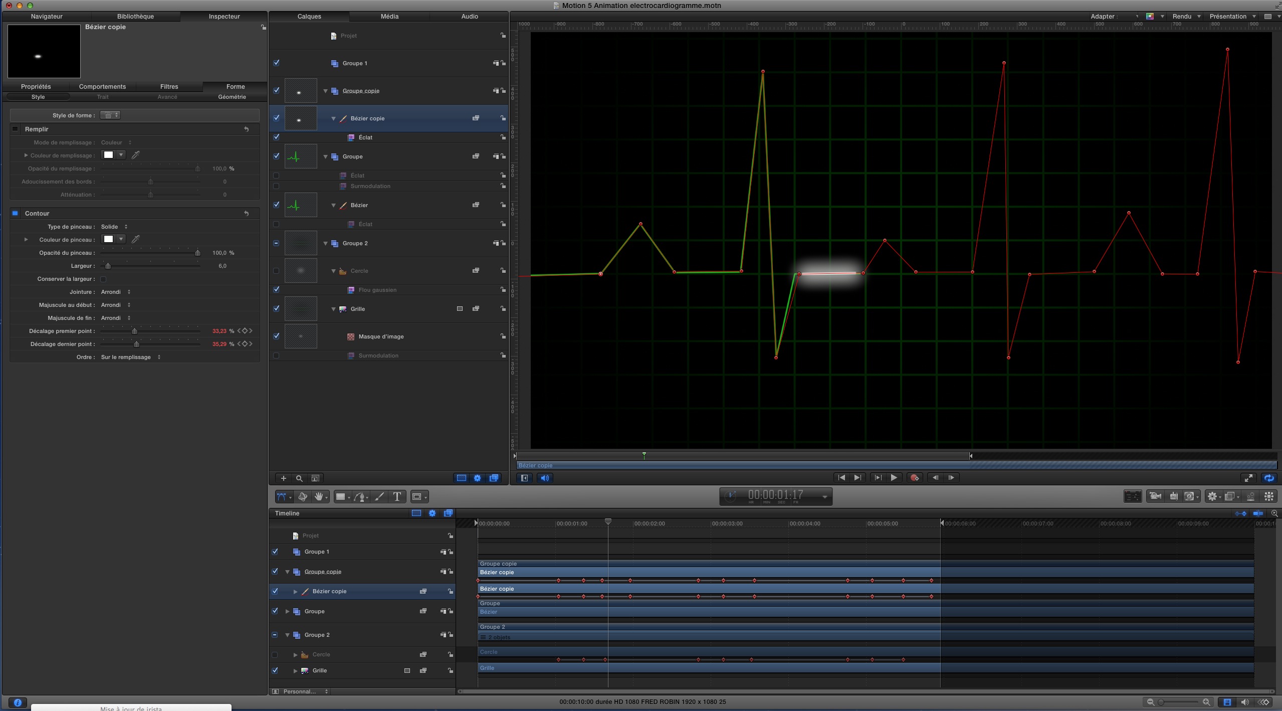 Animation chemin de trajectoire Motion 5