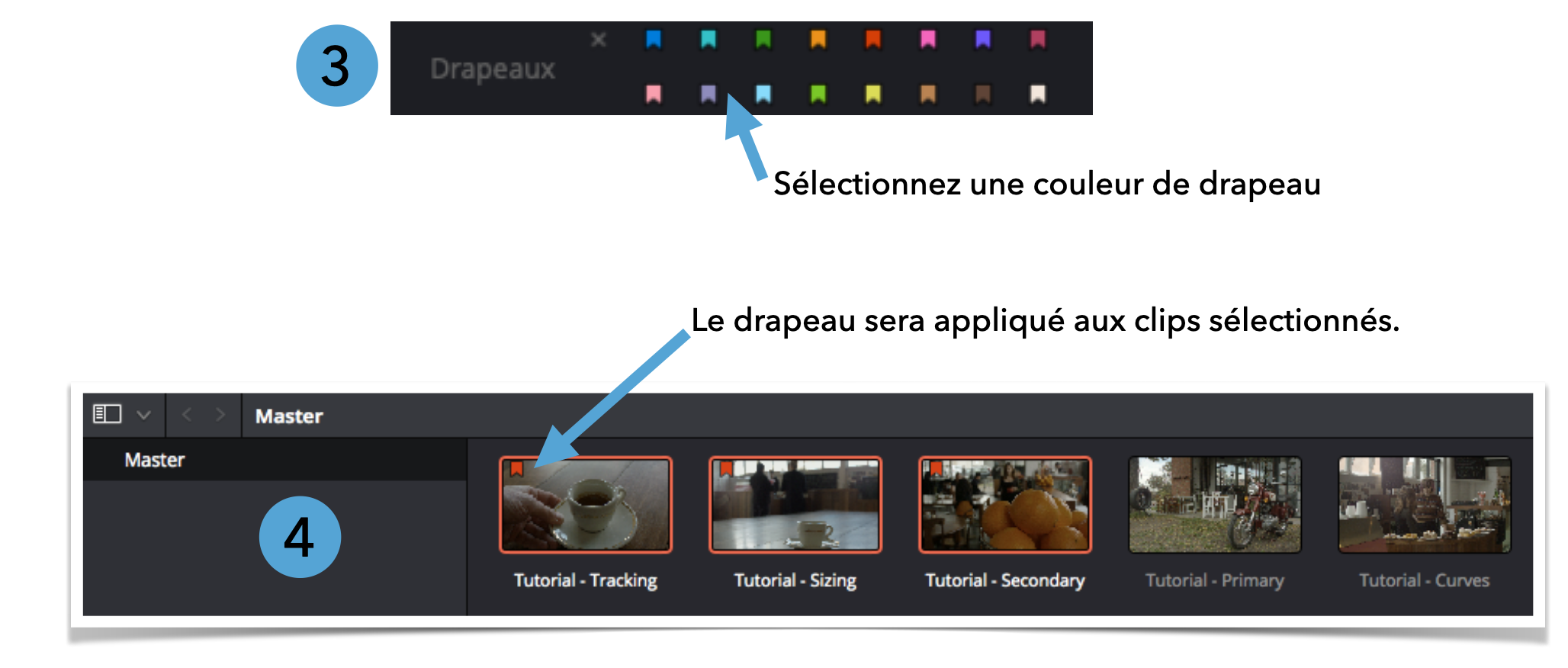 DaVinci Resolve 18 : onglet métadonnées de la page Média