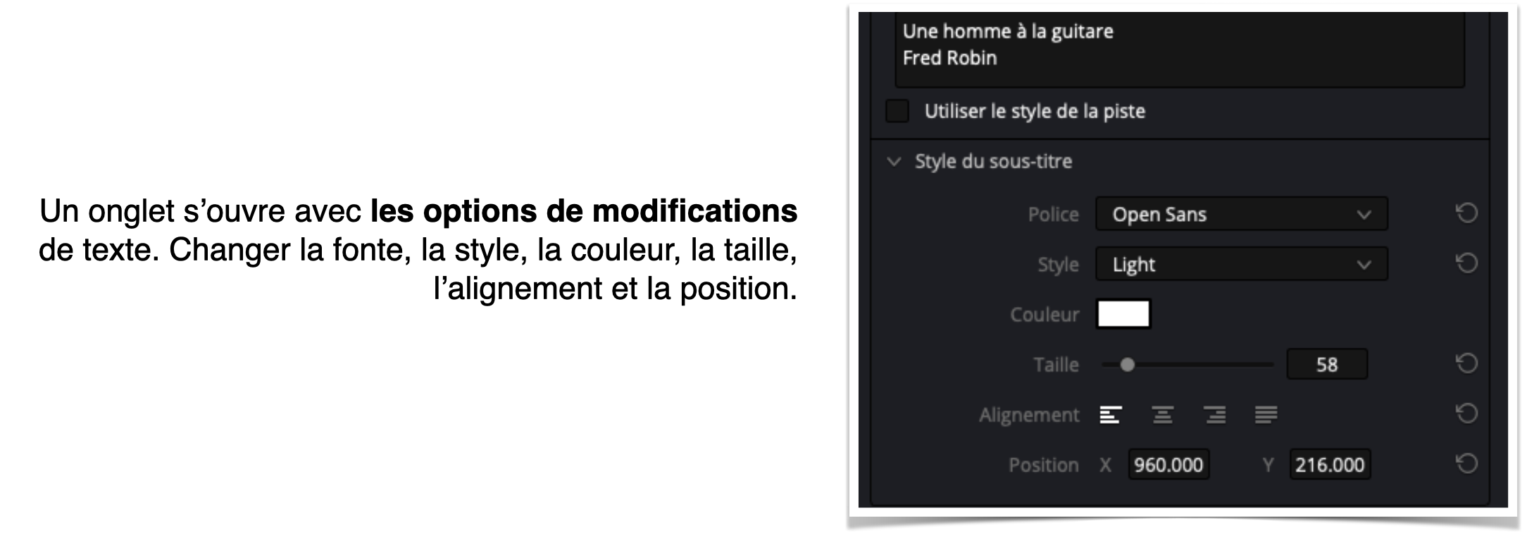 DaVinci Resolve : la gestion des sous-titres