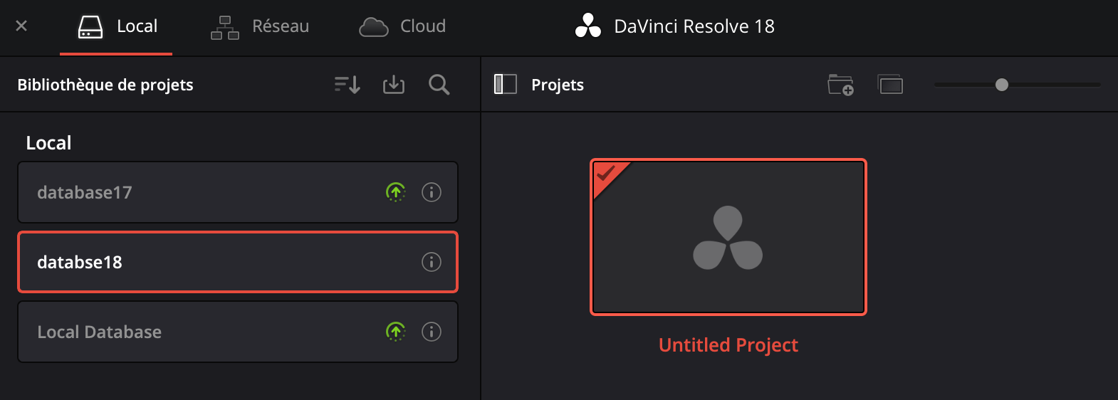 Création d'une Bibliothèque sous DaVinci Resolve 18