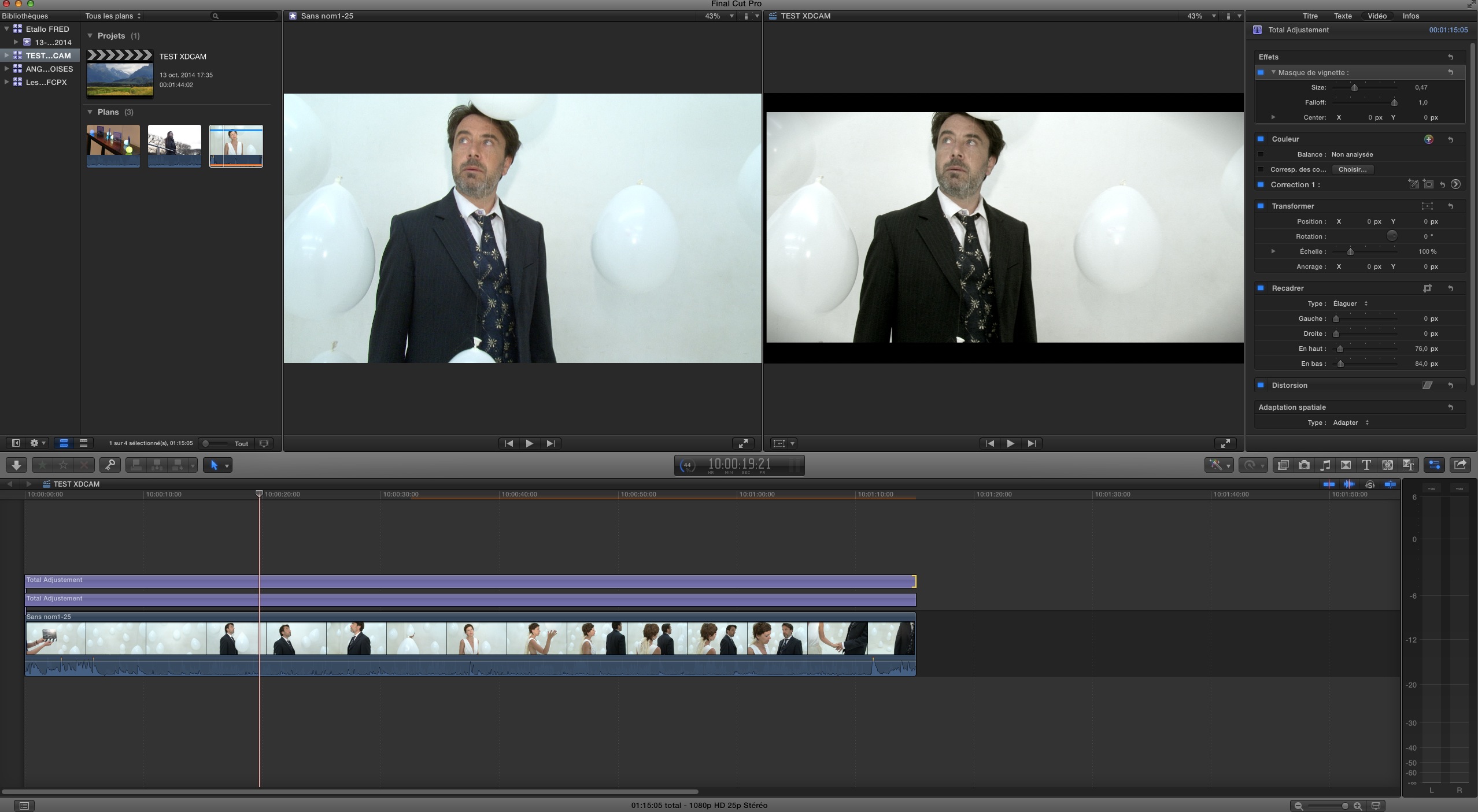 Couleur correction pour un effet film sous FCPX