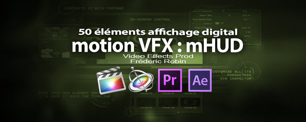 motionVFX : mHUD 50 éléments d'affichage digital