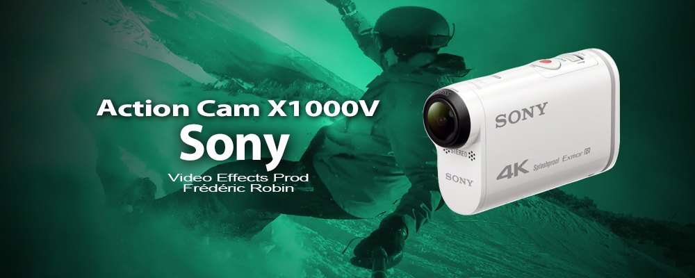 SONY Action Cam 4K X1000V avec Wifi et GPS