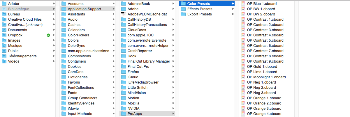 Installer les 41 presets gratuits sous FCPX 10.2 ou 10.1