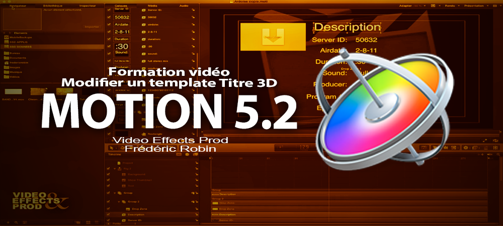 Motion 5 : Modifier un template Titre 3D