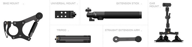 Les accessoires disponibles pour OSMO de DJI