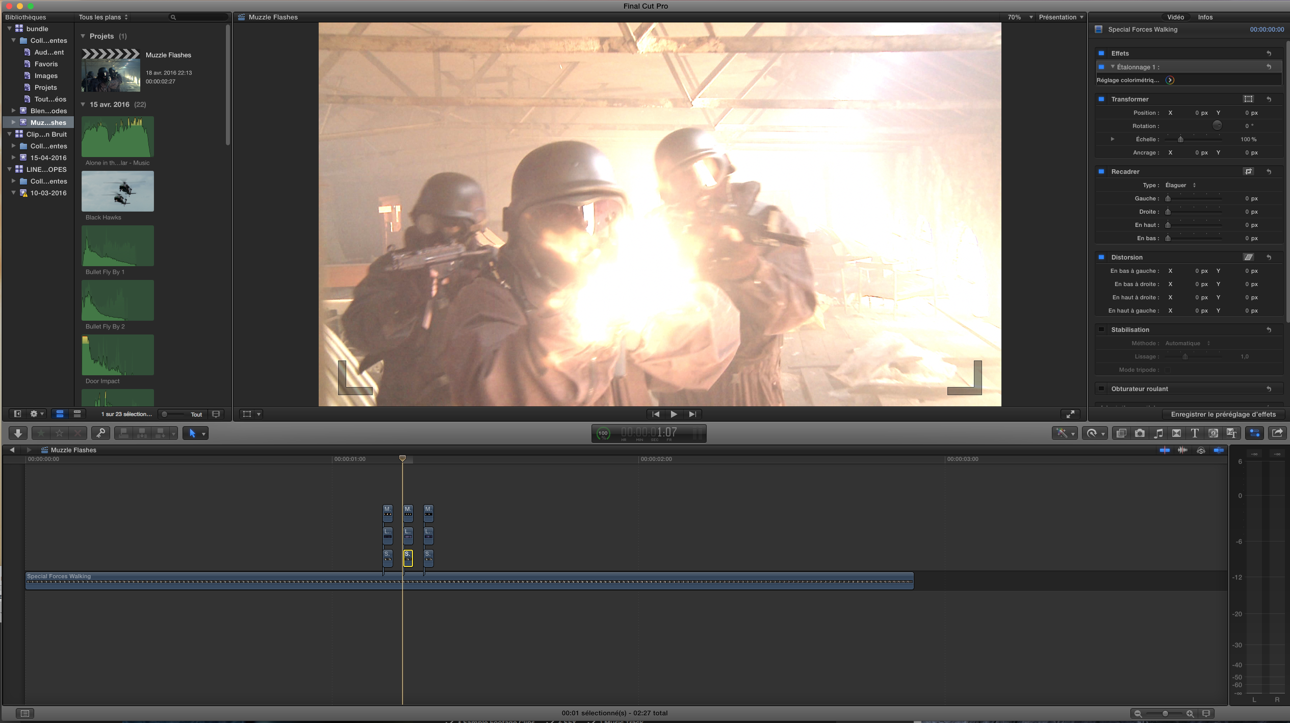 Créer des muzzle Flashes dans FCPX