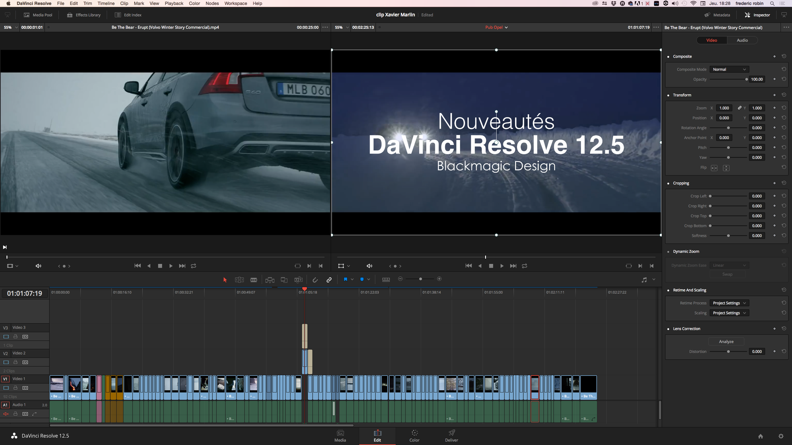 Les nouveautés de DaVinci Resolve 12.5