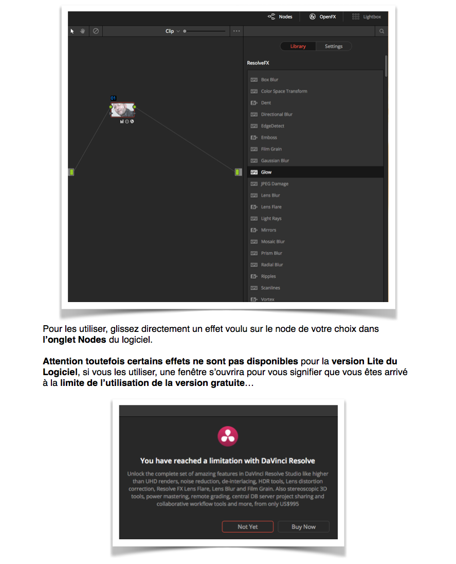 Les effets OpenFX du DaVinci Resolve 12.5