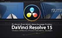 DaVinci Resolve 15 : Écriture d'un texte dans la page Fusion