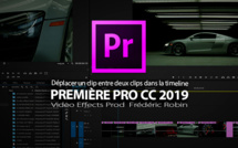 Première Pro CC 2019 : Déplacer un clip entre deux clips dans la timeline