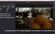 DaVinci Resolve 18 : onglet métadonnées de la page Média