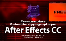 After Effects CC : free template animation typographique