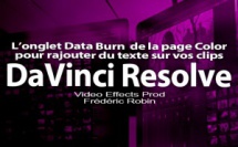 DaVinci Resolve 12 : L'onglet data Burn (#video78)
